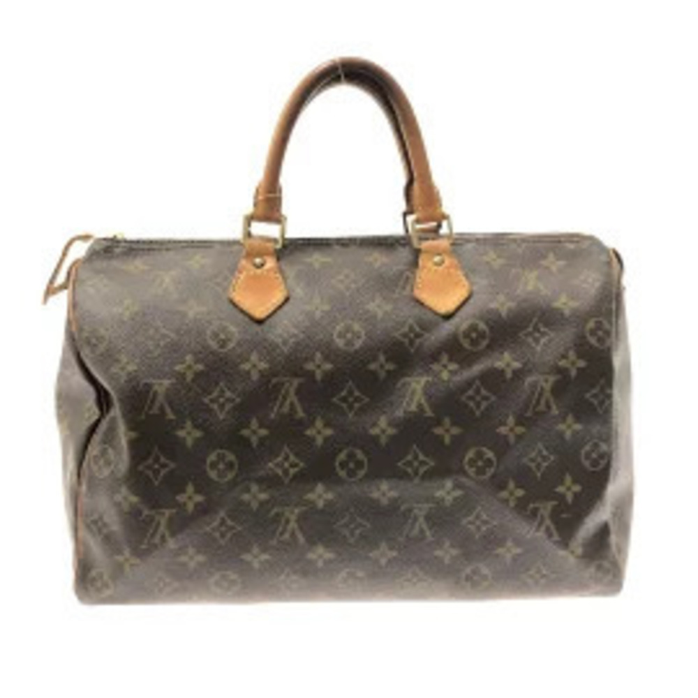 Louis Vuitton Speedy Monogram Canvas Handbag Brown